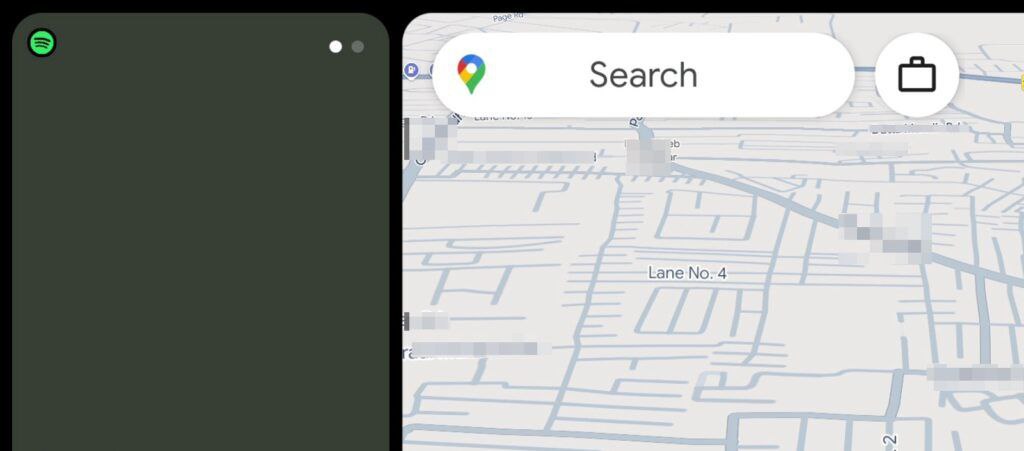 Android Auto 14.9 beta Map design