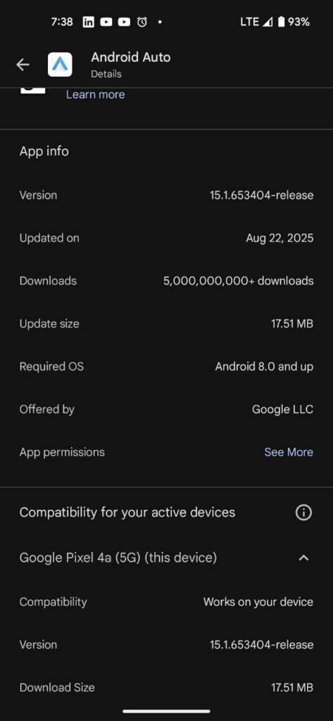 Android Auto 15.1 APK download 