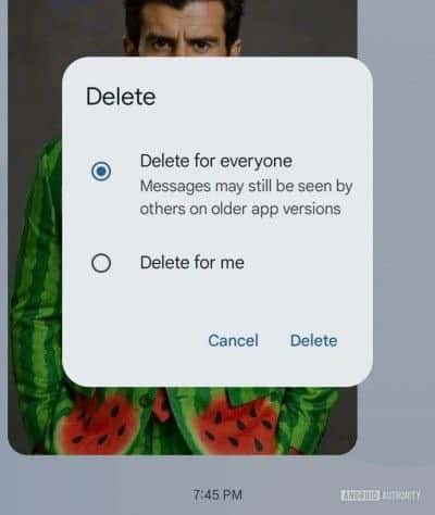  Unsend feature on Google Messages