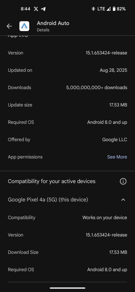 New Android Auto 15.1 update 
