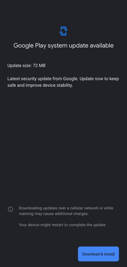 August 2025 Google Play System Update