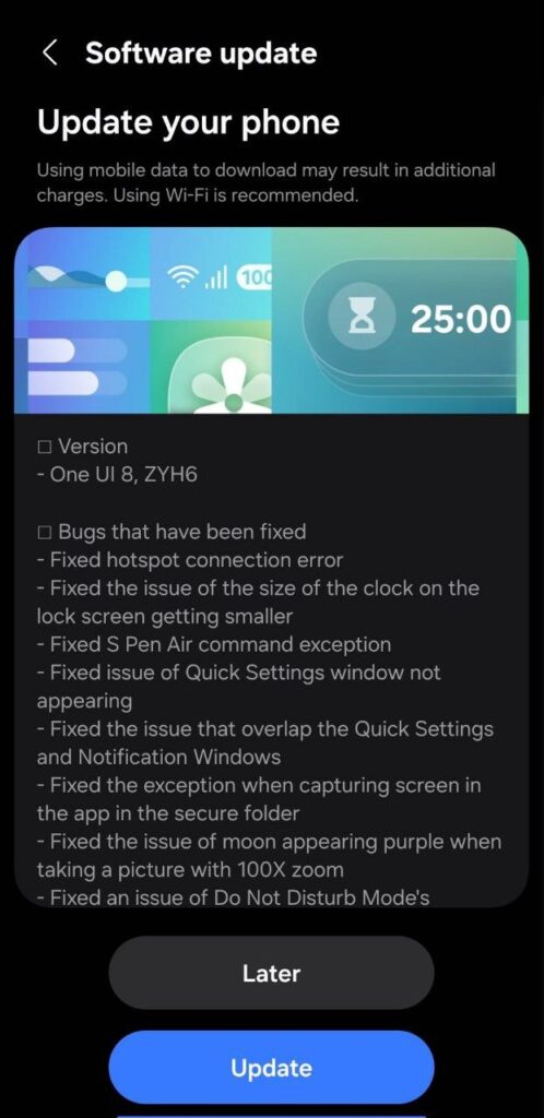 Galaxy S25 One UI 8 Beta 4 in the UK