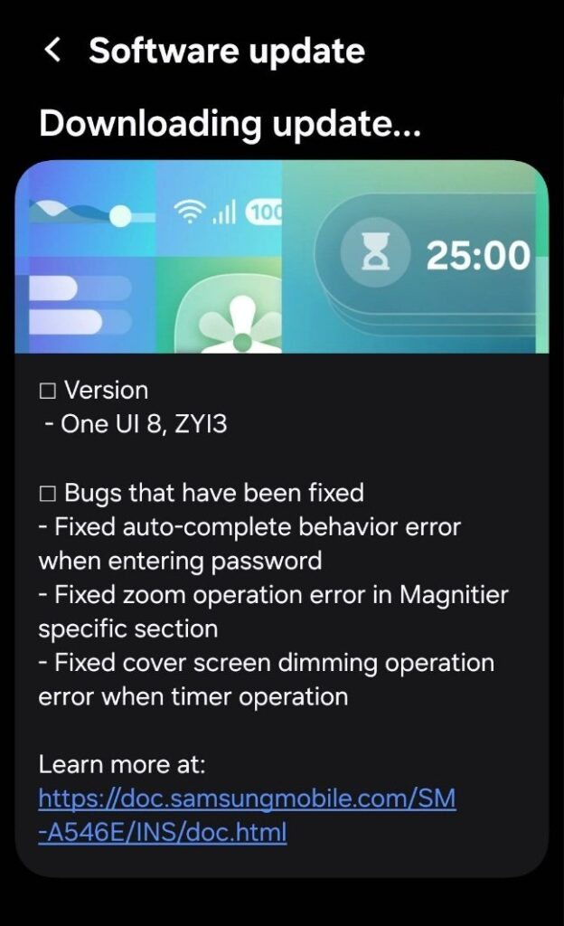 Galaxy A54 One UI 8 Beta 2