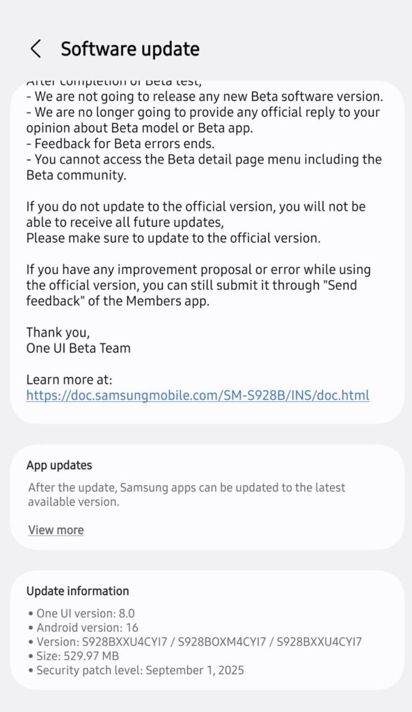Galaxy S24 stable One UI 8 update arrives in Asia