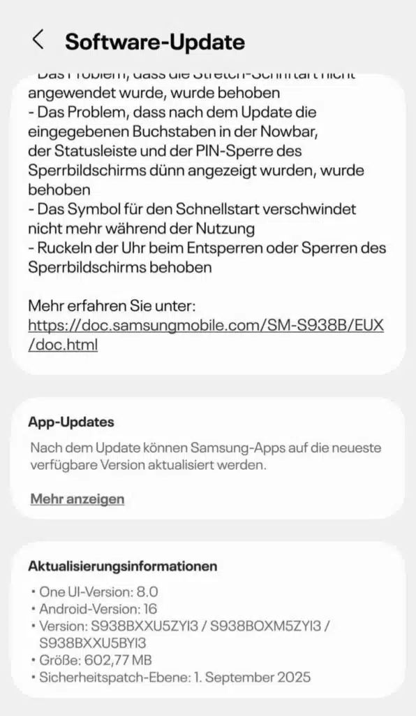 Galaxy S25 One UI 8 Beta 7 update 