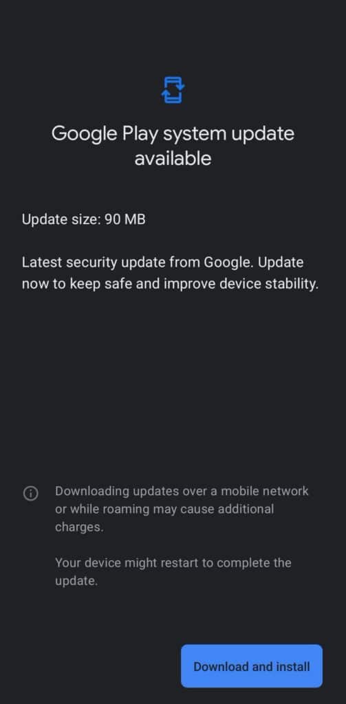 September 2025 Google Play system update