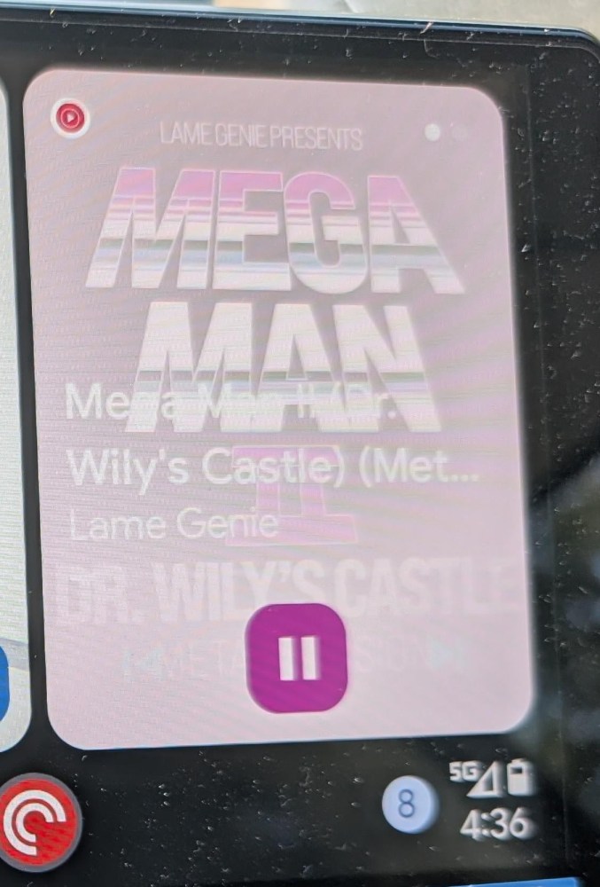 Android Auto music player widget broken
