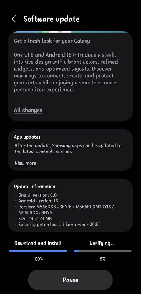 Galaxy M56 Android 16-based One UI 8
