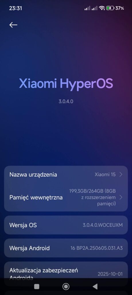 Xiaomi 15 stable HyperOS 3 
