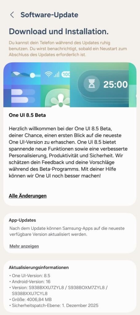 One UI 8.5 beta rollout
