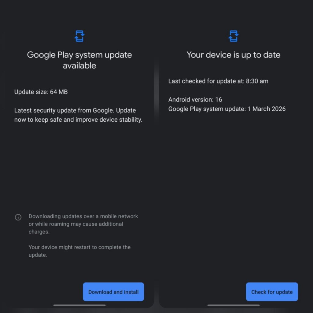 March Play system update